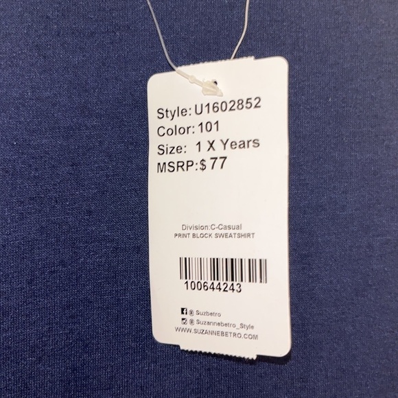 Tunic high low floral color block weekend by Suzanne Betro 1X‎ NWT - Picture 3 of 8